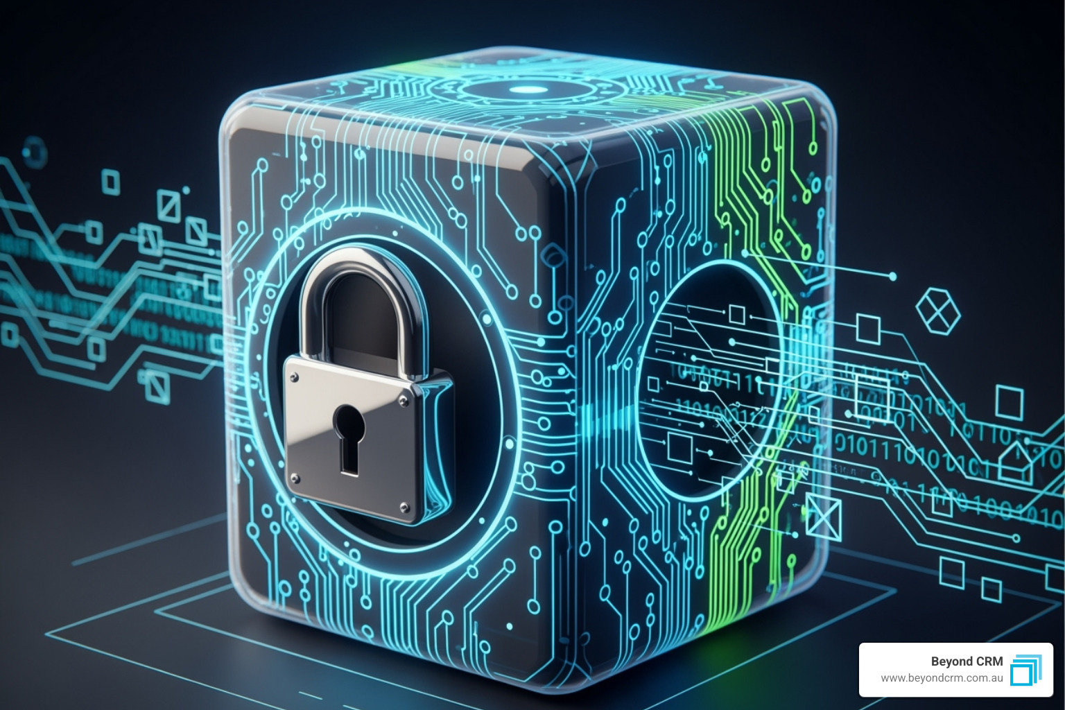 Secure data vault icon representing data security and compliance - CRM for financial advisors