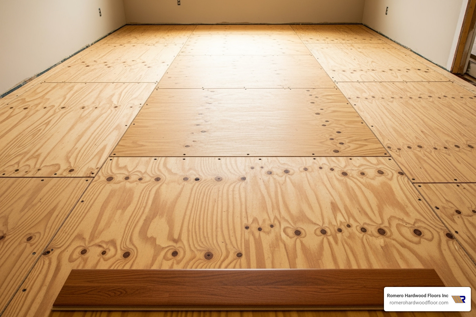 A clean, level subfloor ready for hardwood floor installation - how install hardwood floor A clean, level subfloor ready for hardwood floor installation - how install hardwood floor
