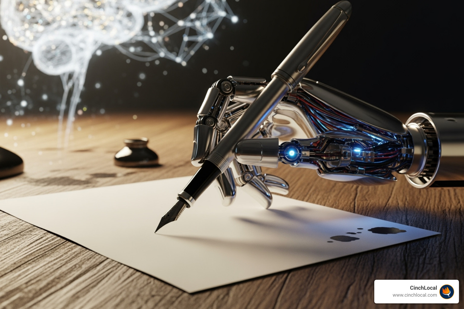 A magnifying glass over a document, symbolizing verification and plagiarism checks, using colors #002f52 and #ff7e29 - ai to write anything
