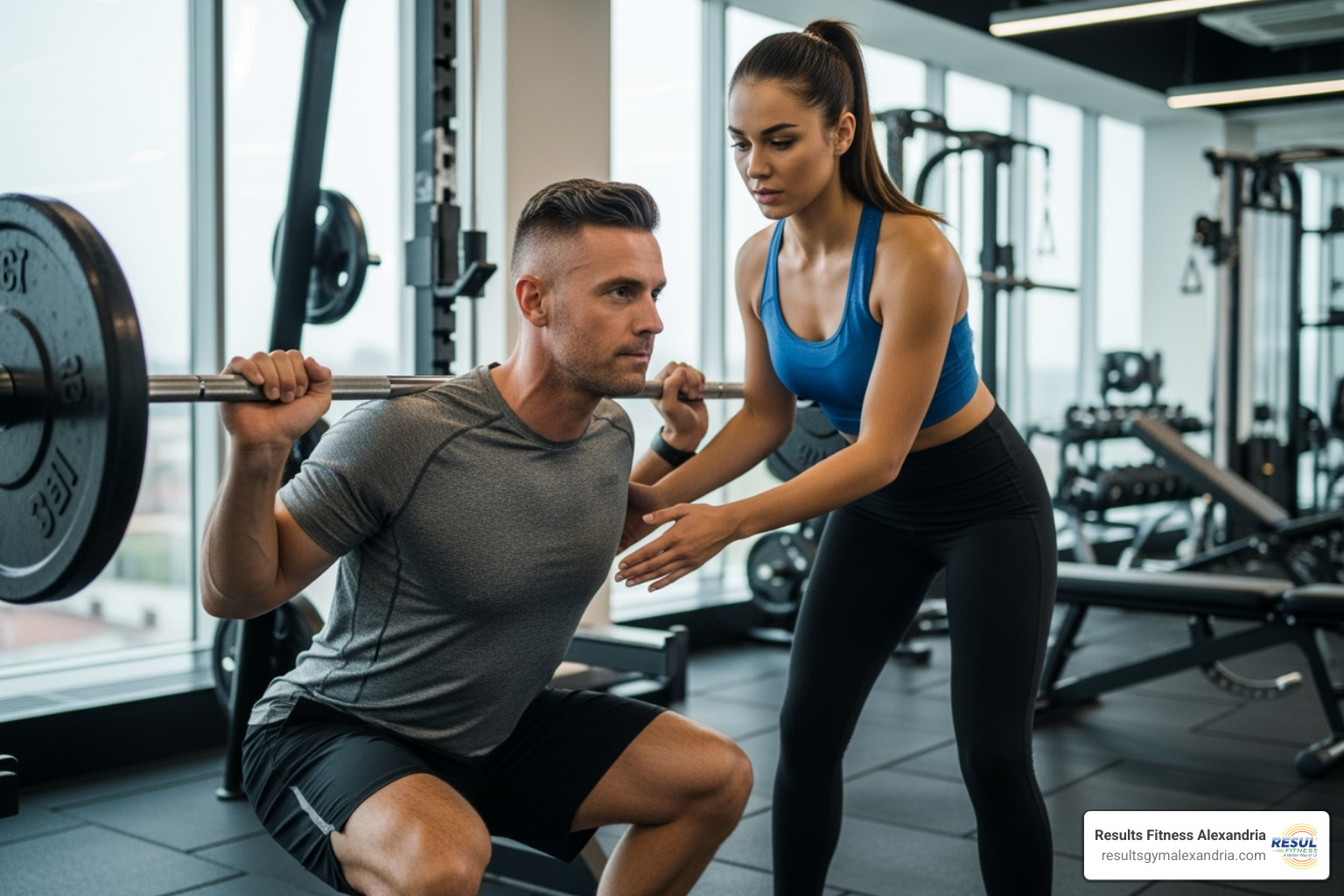 adults spotting each other during a strength class - fun exercise classes for adults