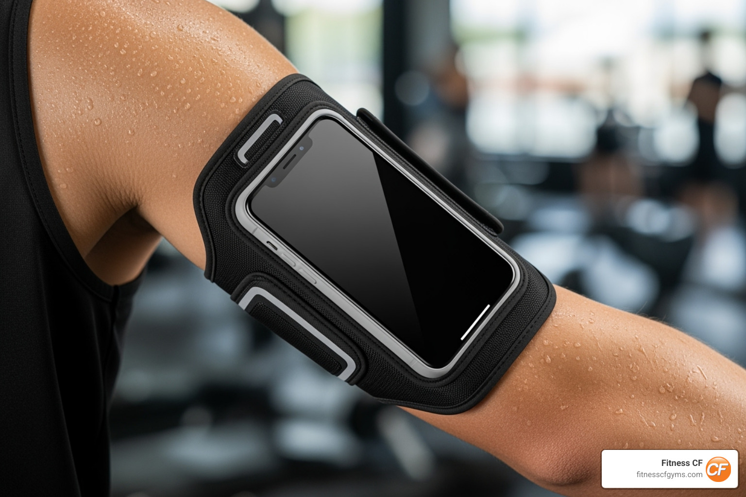sleek, modern phone holder arm band - workout arm bands