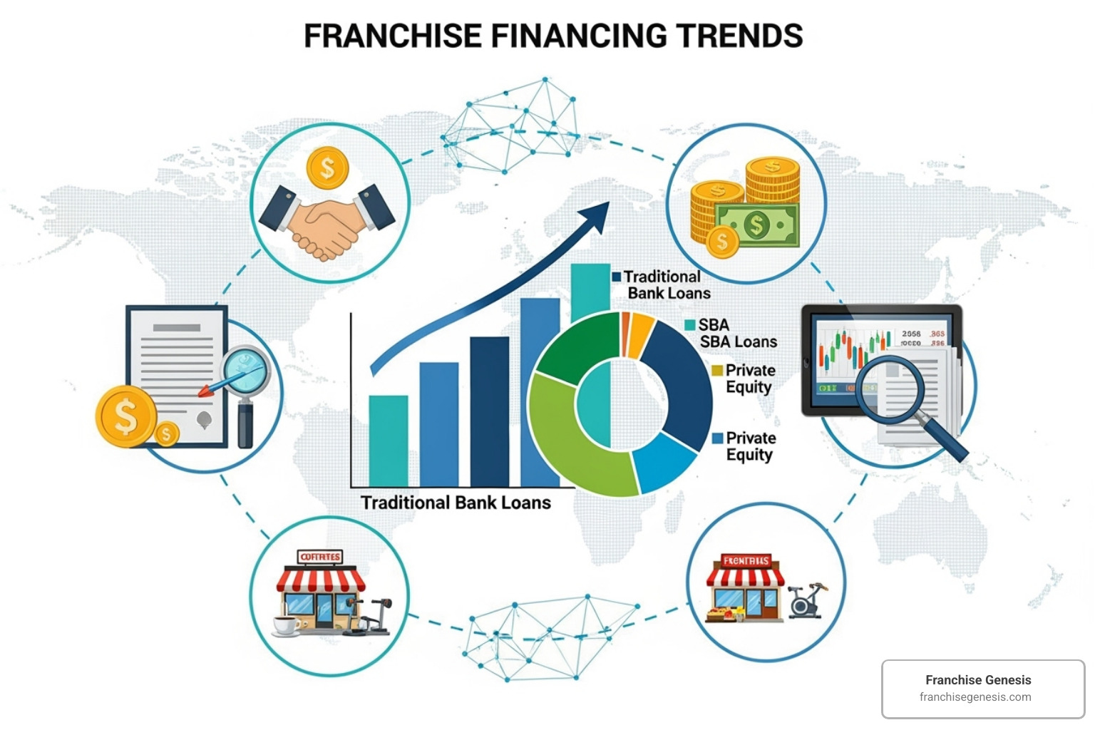 graph showing interest rate trends - Franchise financing trends