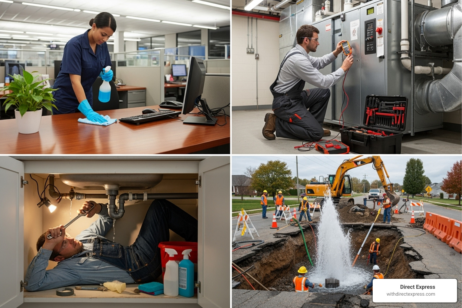 illustrating the four types of maintenance - property management and maintenance
