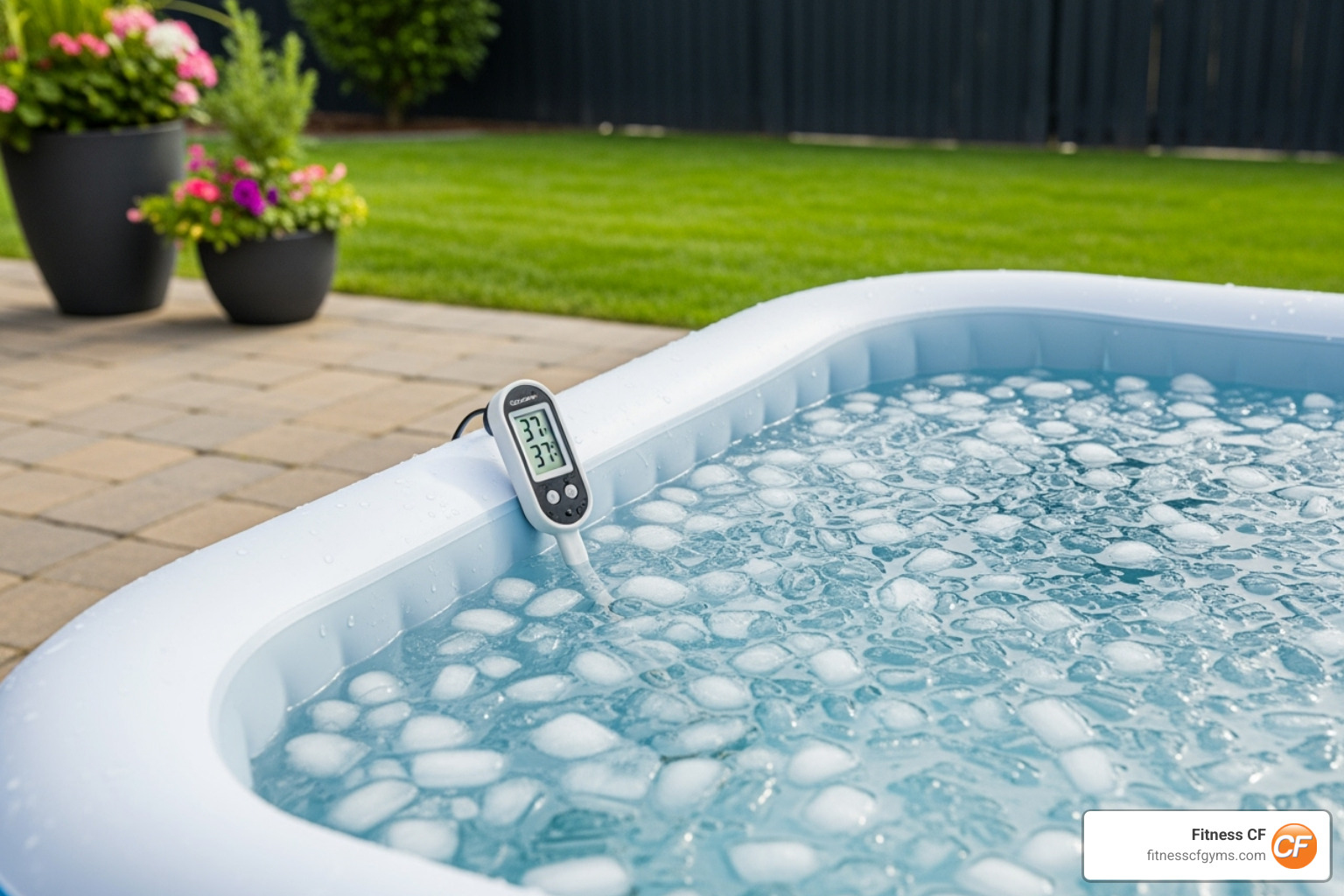 a home ice bath setup with a thermometer in the water - why are ice baths good for muscle recovery a home ice bath setup with a thermometer in the water - why are ice baths good for muscle recovery