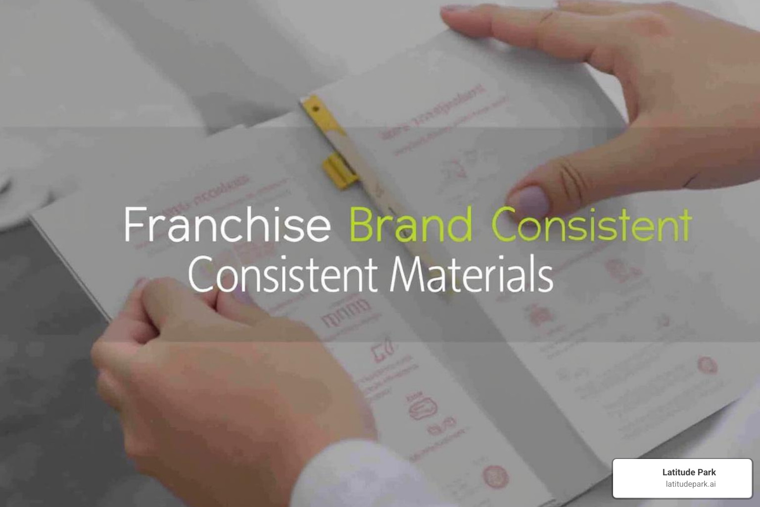 A digital brand standards manual displayed on a tablet - franchise brand consistent materials