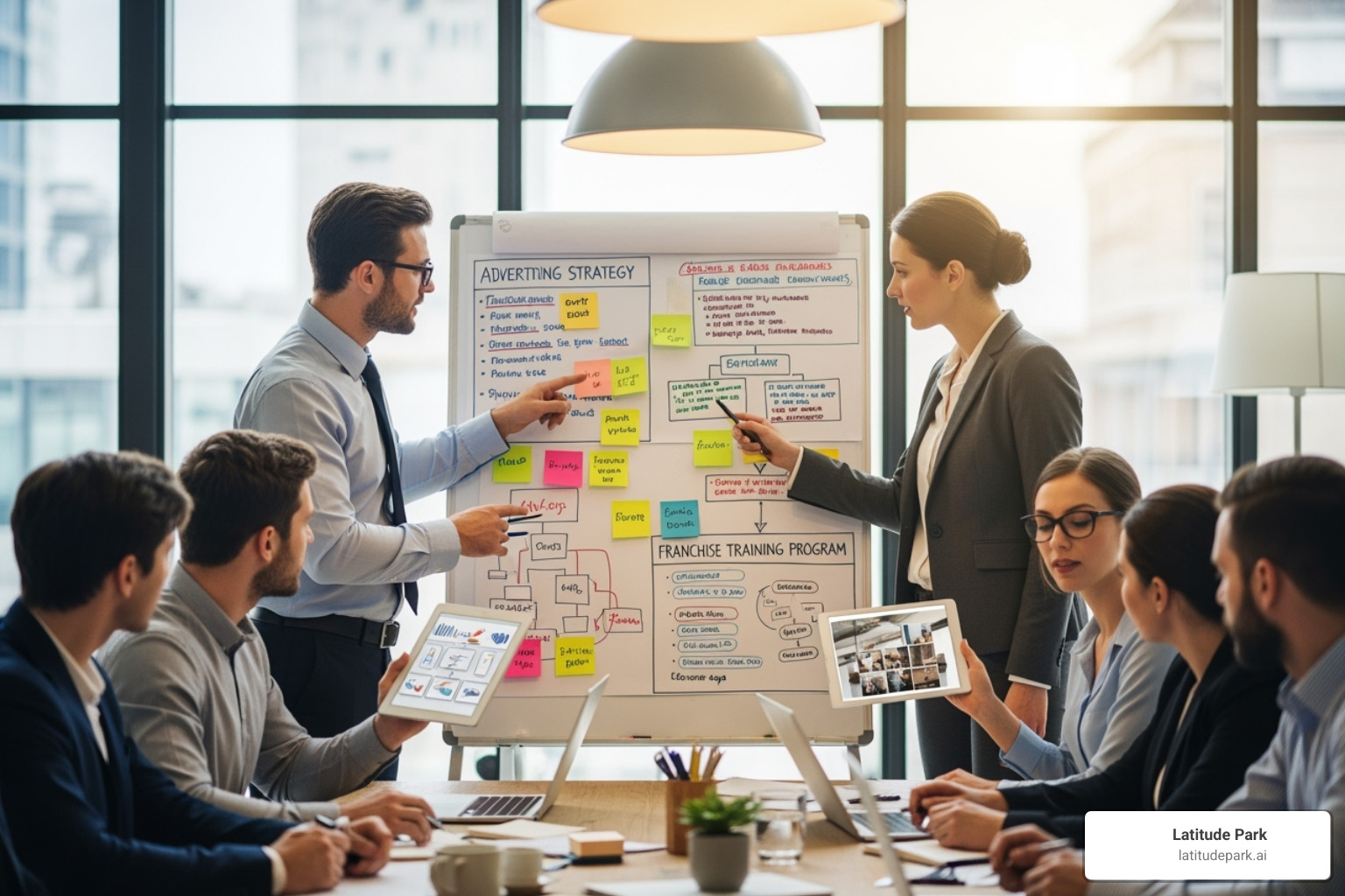 Performance dashboard with marketing and training metrics