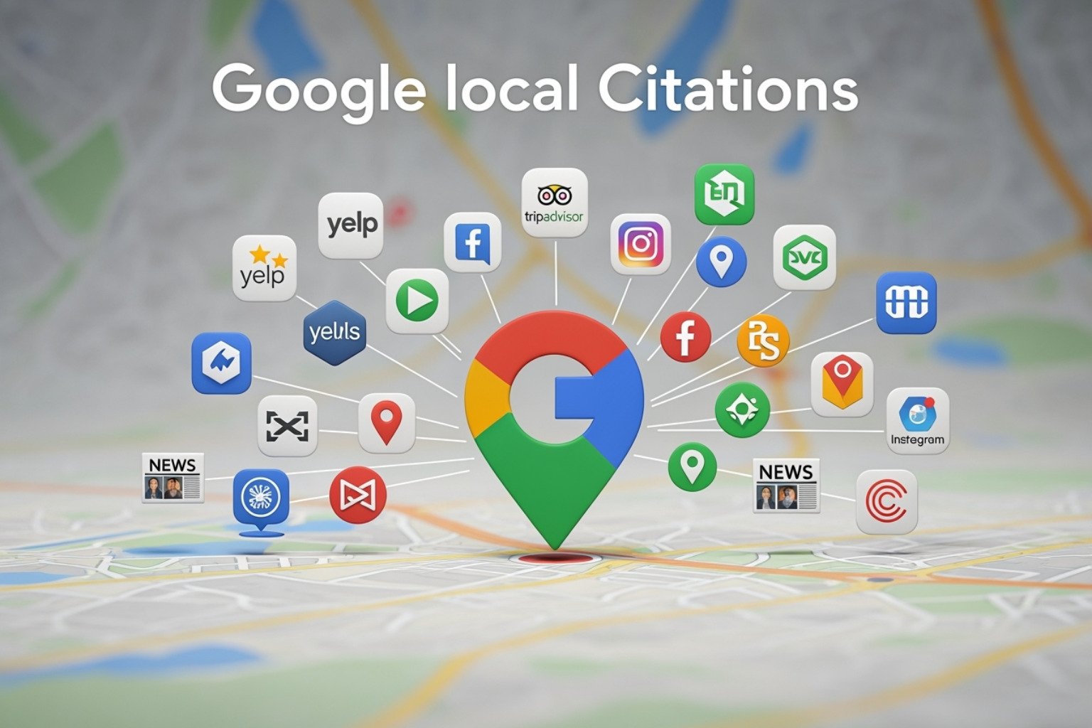 Comparison of a consistent business listing across different sites versus an inconsistent listing - google local citations