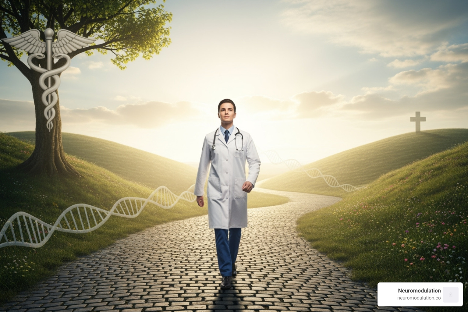 of a career path infographic for a healthcare professional. - Online healthcare training