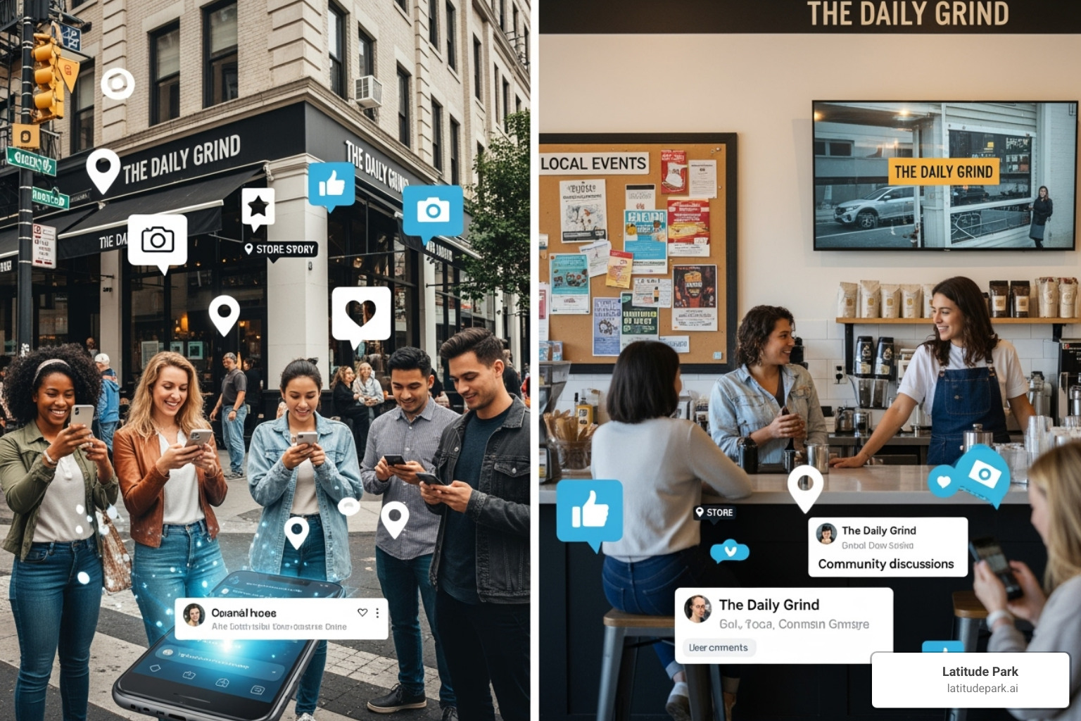 Comparing engagement metrics of a generic corporate social media post versus a specific local store's post. - local social media engagement strategies for multi-location brands Comparing engagement metrics of a generic corporate social media post versus a specific local store's post. - local social media engagement strategies for multi-location brands
