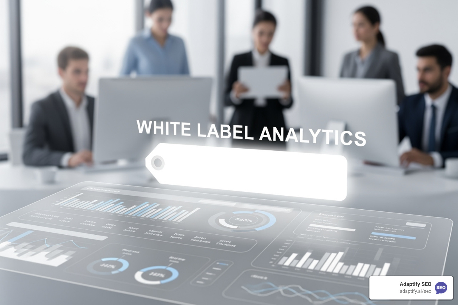 Image showing a software interface with various customization options highlighted, including color palettes, font selectors, and a logo upload section, demonstrating how a user can easily brand a dashboard - White label analytics