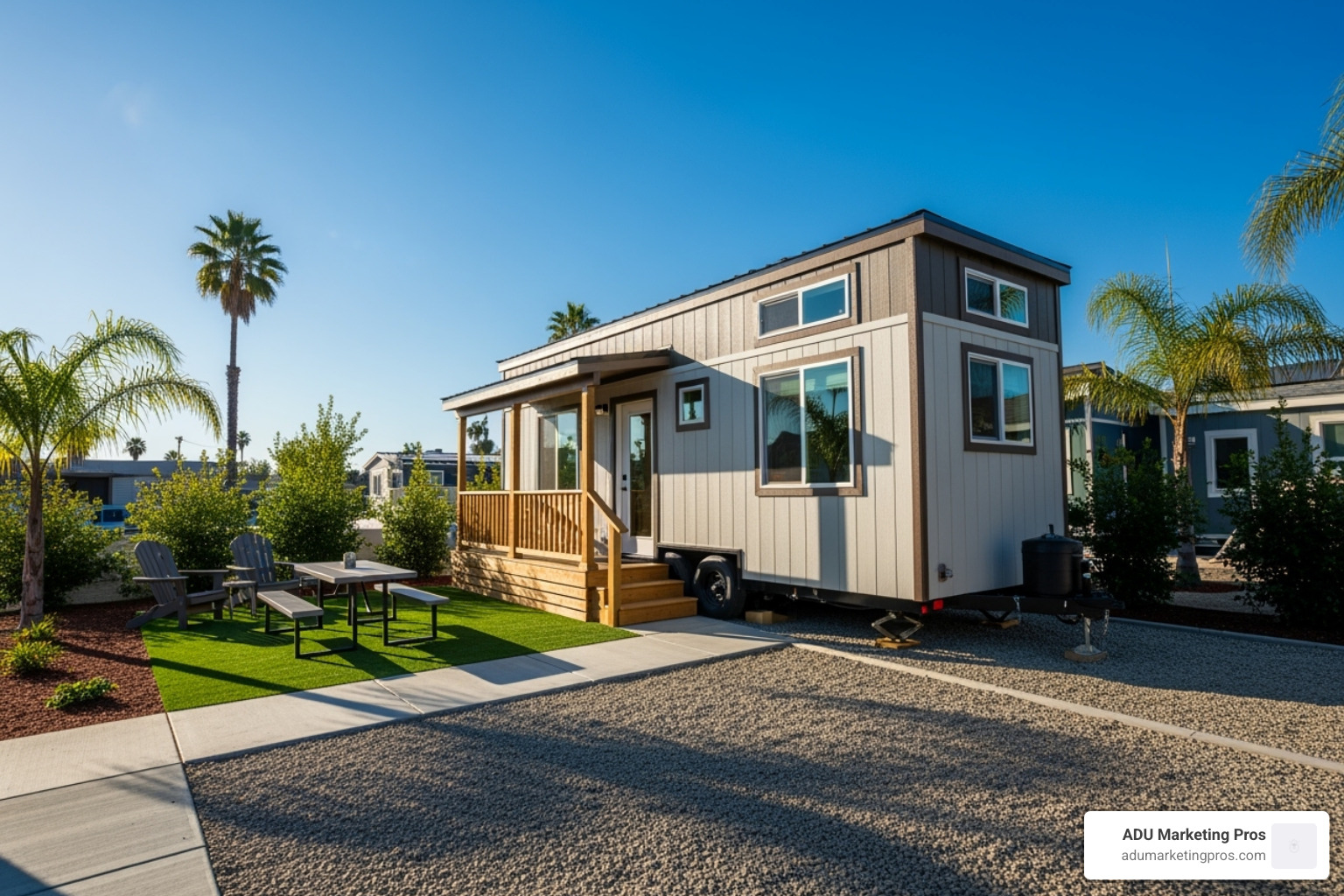 DMV form and RVIA certification seal - where can i park my tiny house in southern california