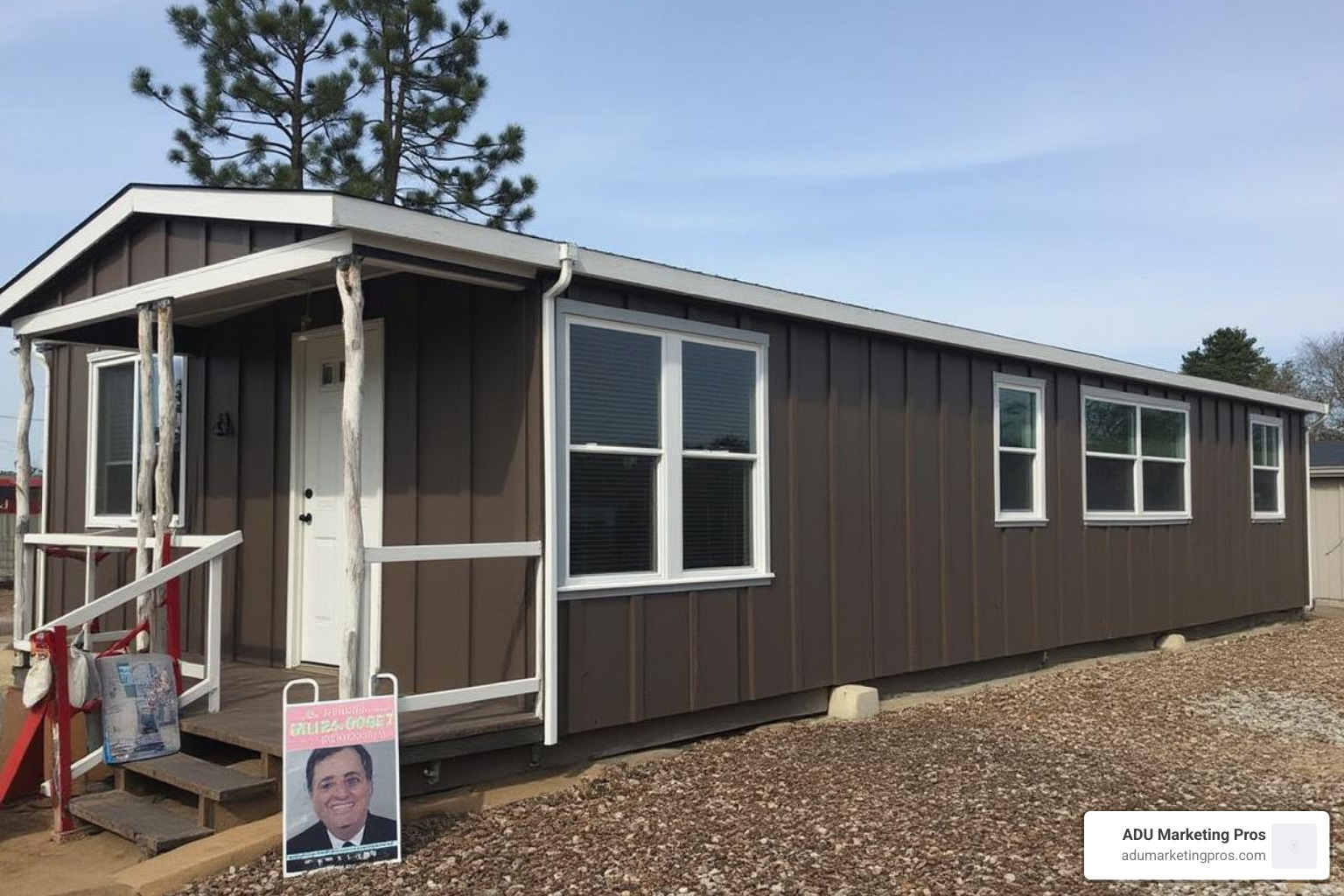 site plan showing property lines, setbacks, and ADU location - prefab granny flats california