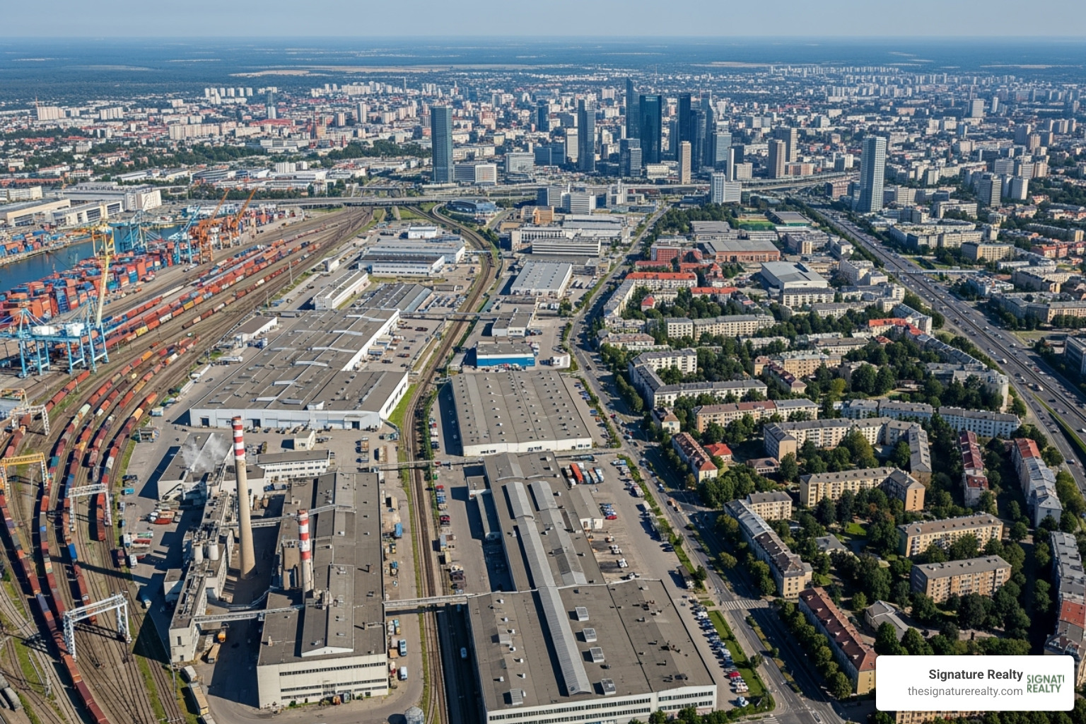 Miami-Dade County zoning map highlighting industrial areas - Industrial land for sale Miami-Dade County zoning map highlighting industrial areas - Industrial land for sale