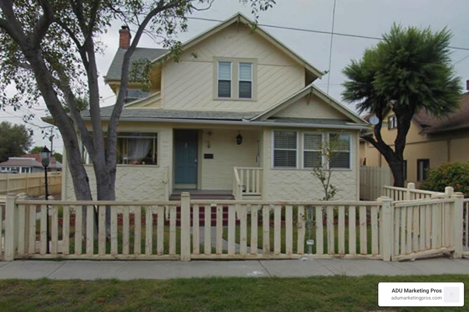 showing a side-by-side comparison of a detached ADU and a JADU converted from a garage on the same property - adu permits san diego