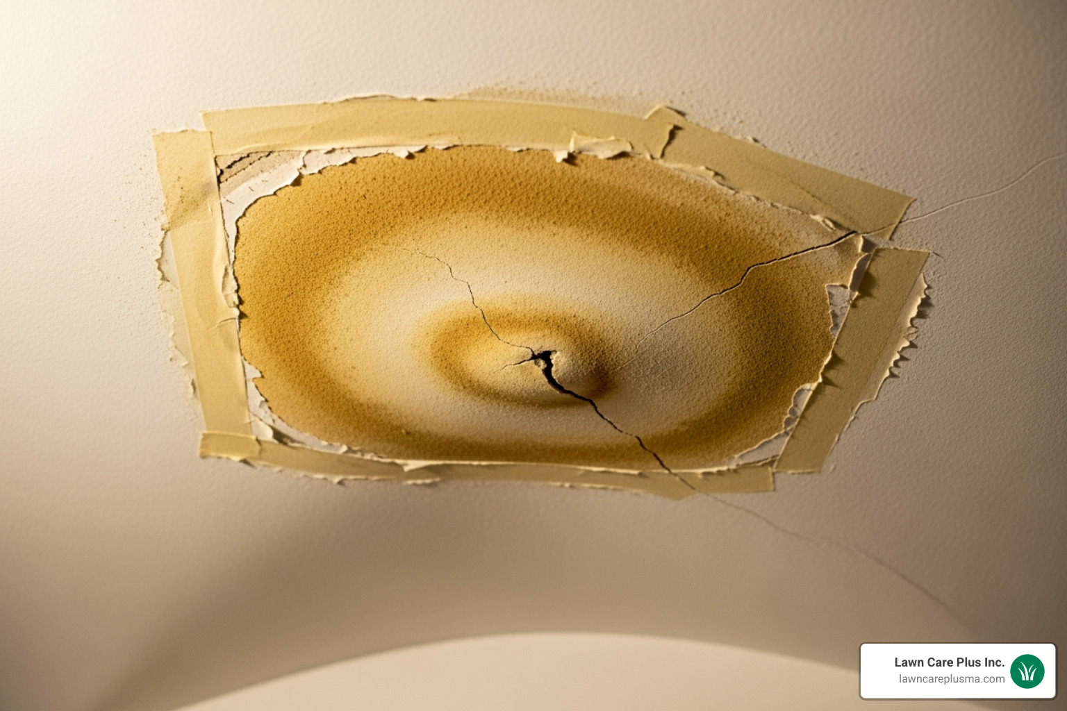 sagging ceiling with a water stain - snow removal roofs boston ma sagging ceiling with a water stain - snow removal roofs boston ma