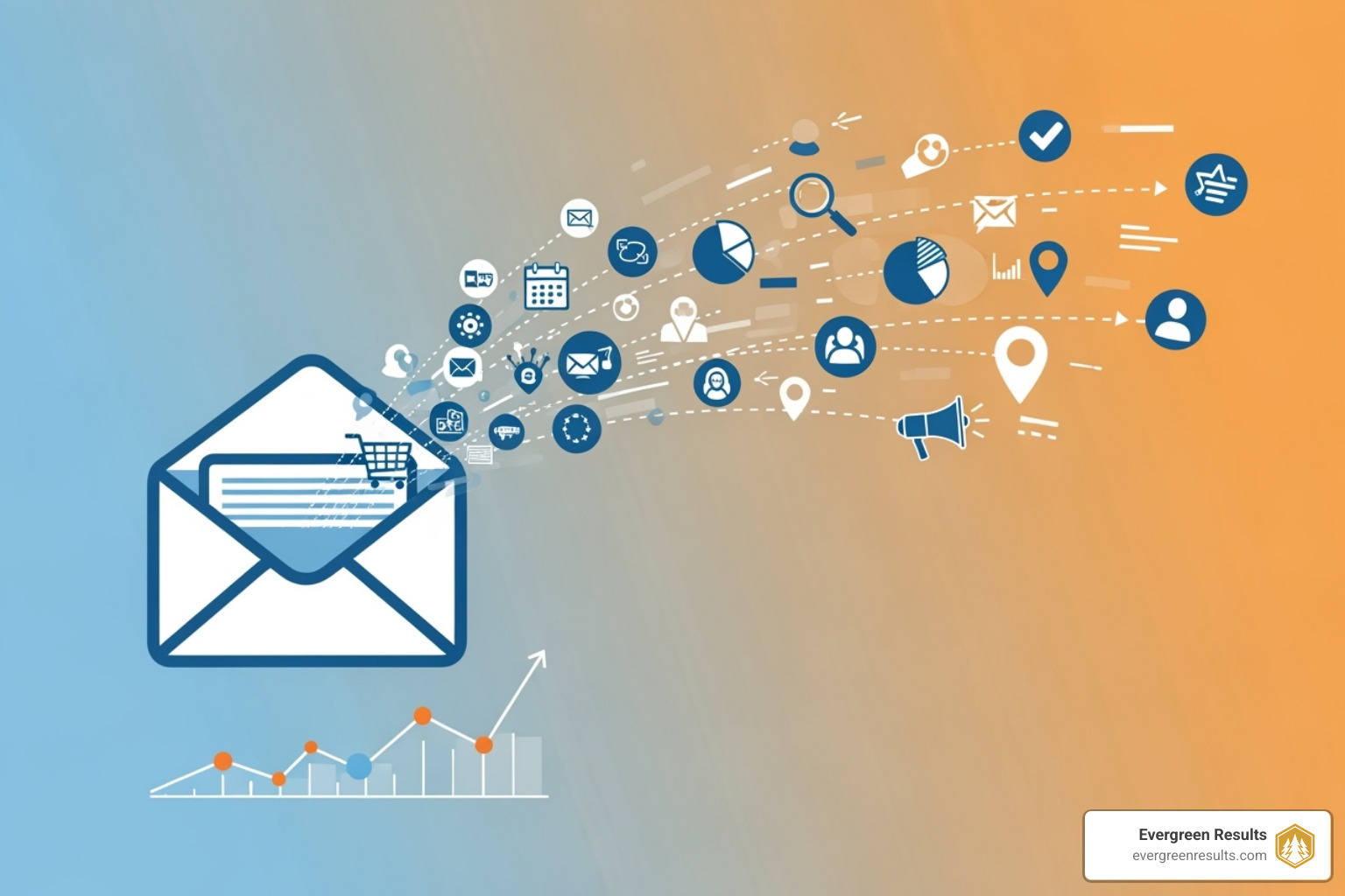 examples of different email types (welcome, promotional, newsletter) on a phone screen - email marketing campaign