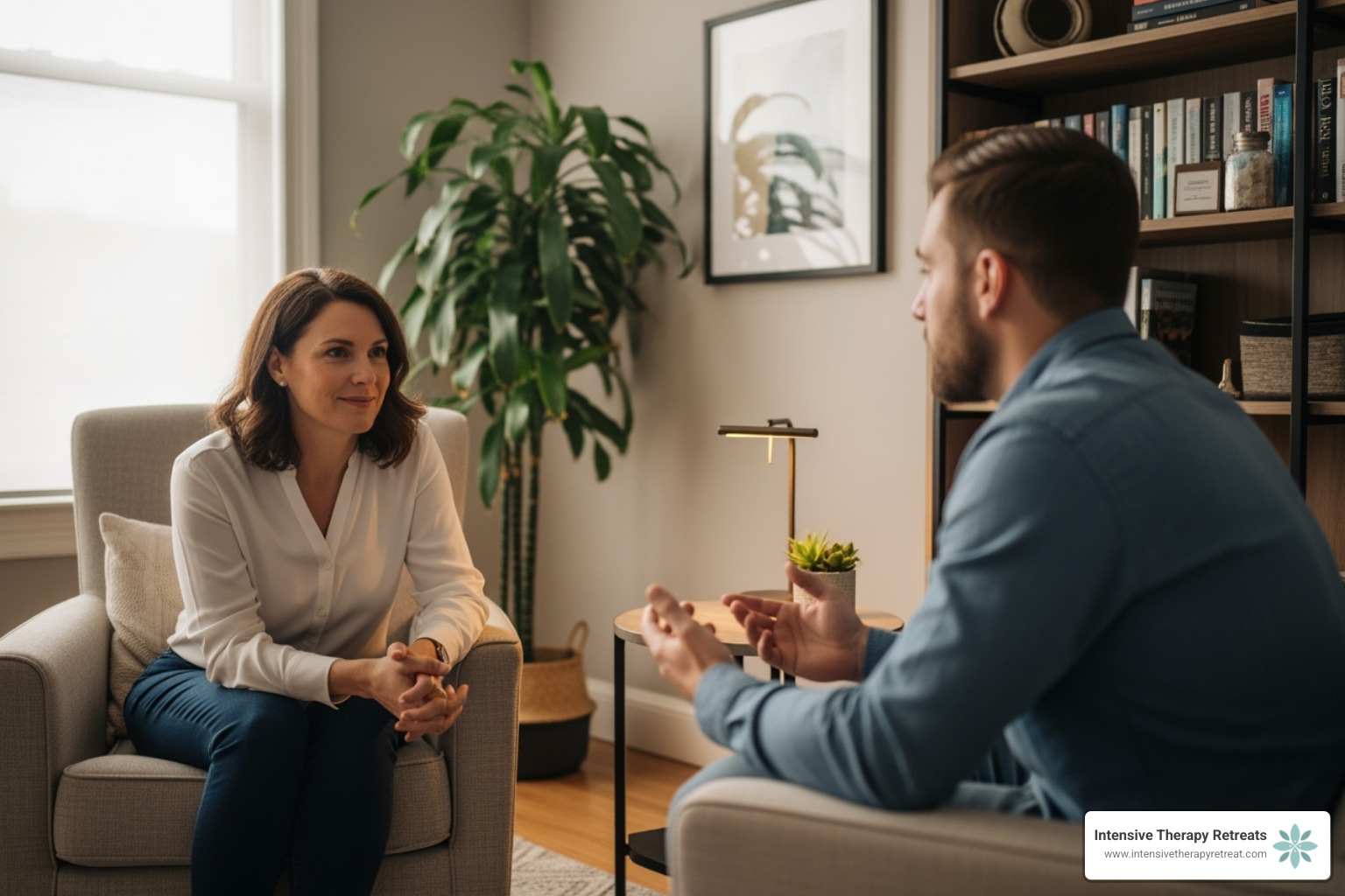 therapist and client supportive conversation - what do people do in therapy sessions for trauma