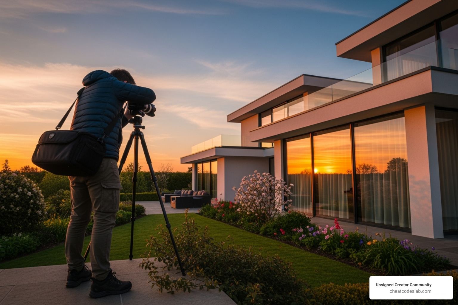 complete real estate photography kit including a camera, wide-angle lens, and tripod - real estate photography