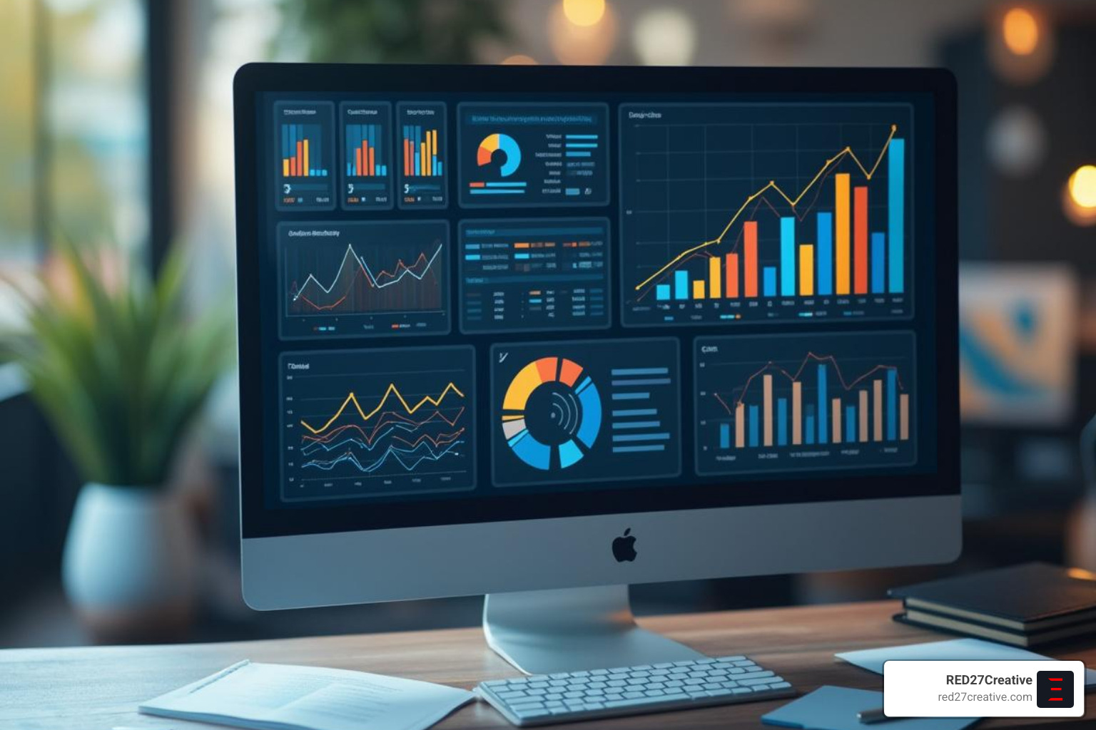 Marketing strategy dashboard showing positive growth charts - air conditioning marketing ideas Marketing strategy dashboard showing positive growth charts - air conditioning marketing ideas