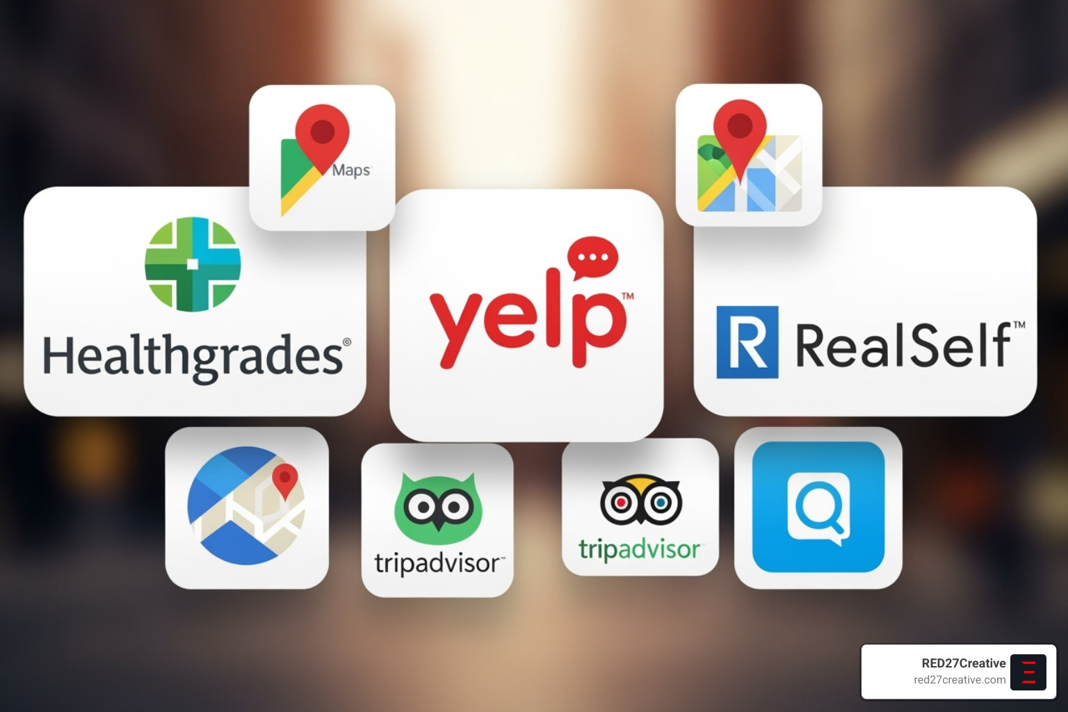 logos of top local directories like Yelp, Healthgrades, and RealSelf - local seo for medspa logos of top local directories like Yelp, Healthgrades, and RealSelf - local seo for medspa