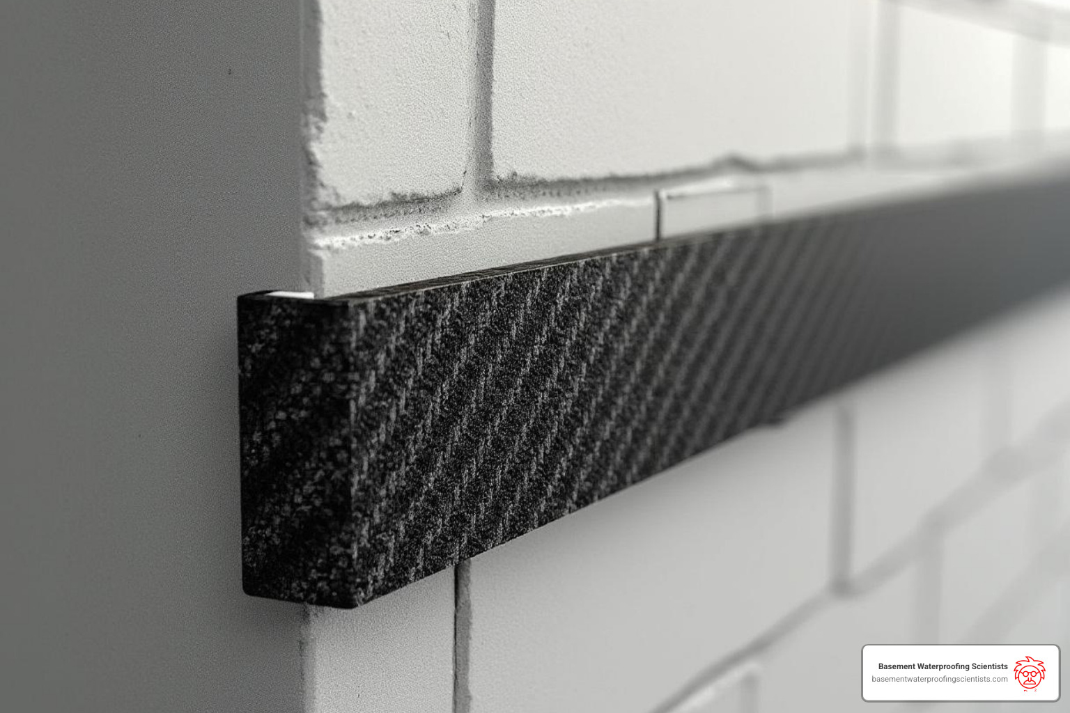 clean, finished carbon fiber strap installation - carbon fiber foundation repair cost