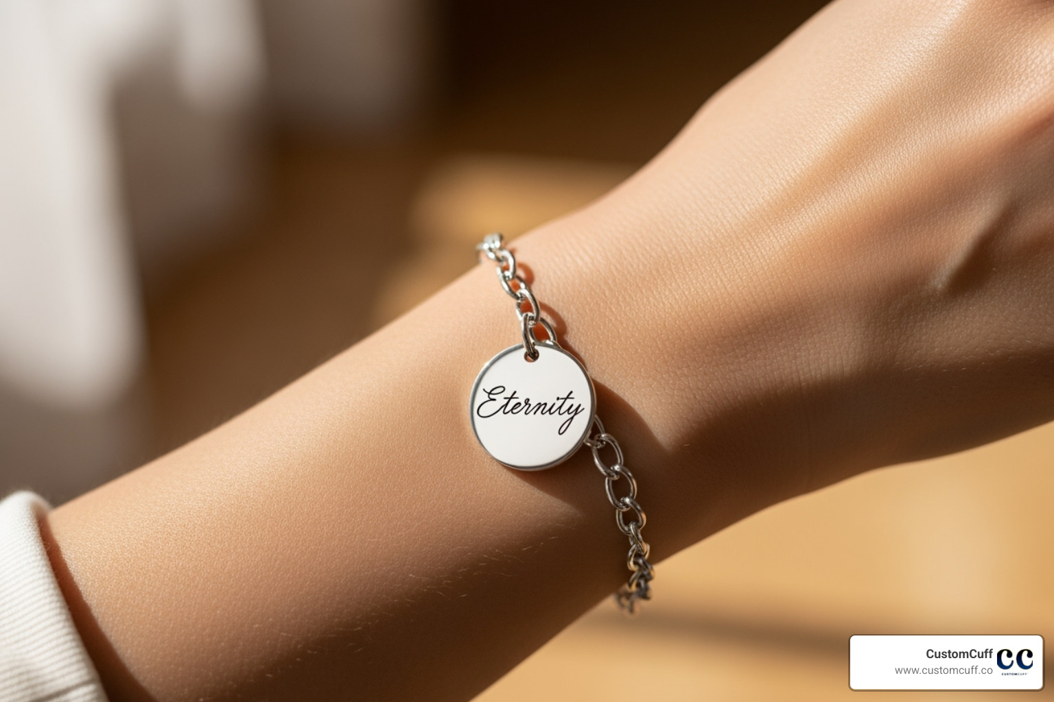 CustomCuff bracelet with unique handwriting engraving - engraved mom bracelet