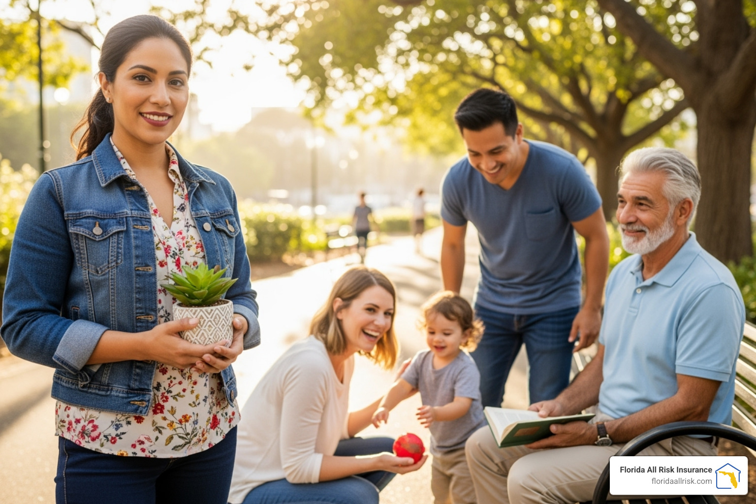 A diverse group of people: a small business owner, a young family, and a retiree. - Health plan advisors Florida