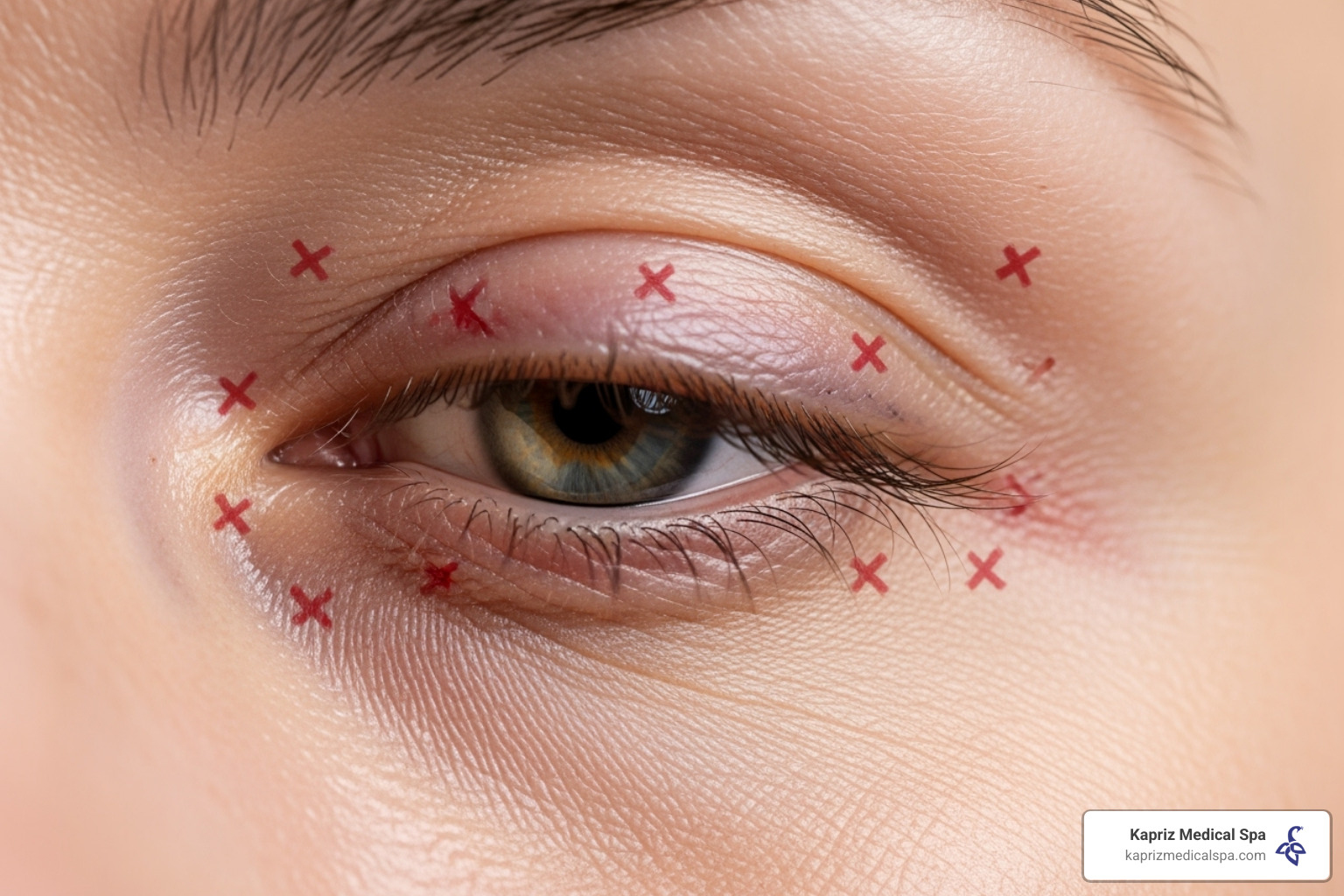 diagram showing typical injection points and units for the under-eye area - botox under eyes how many units diagram showing typical injection points and units for the under-eye area - botox under eyes how many units