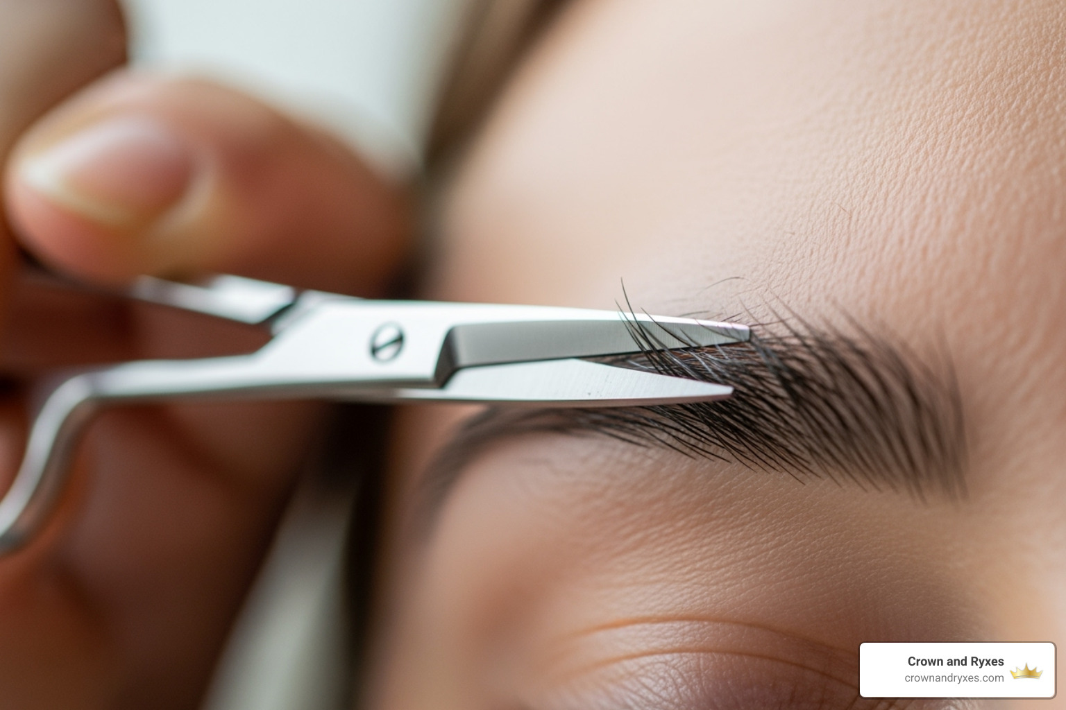 Demonstrating the correct angle for trimming eyebrow hairs - do implant eyebrows grow long Demonstrating the correct angle for trimming eyebrow hairs - do implant eyebrows grow long