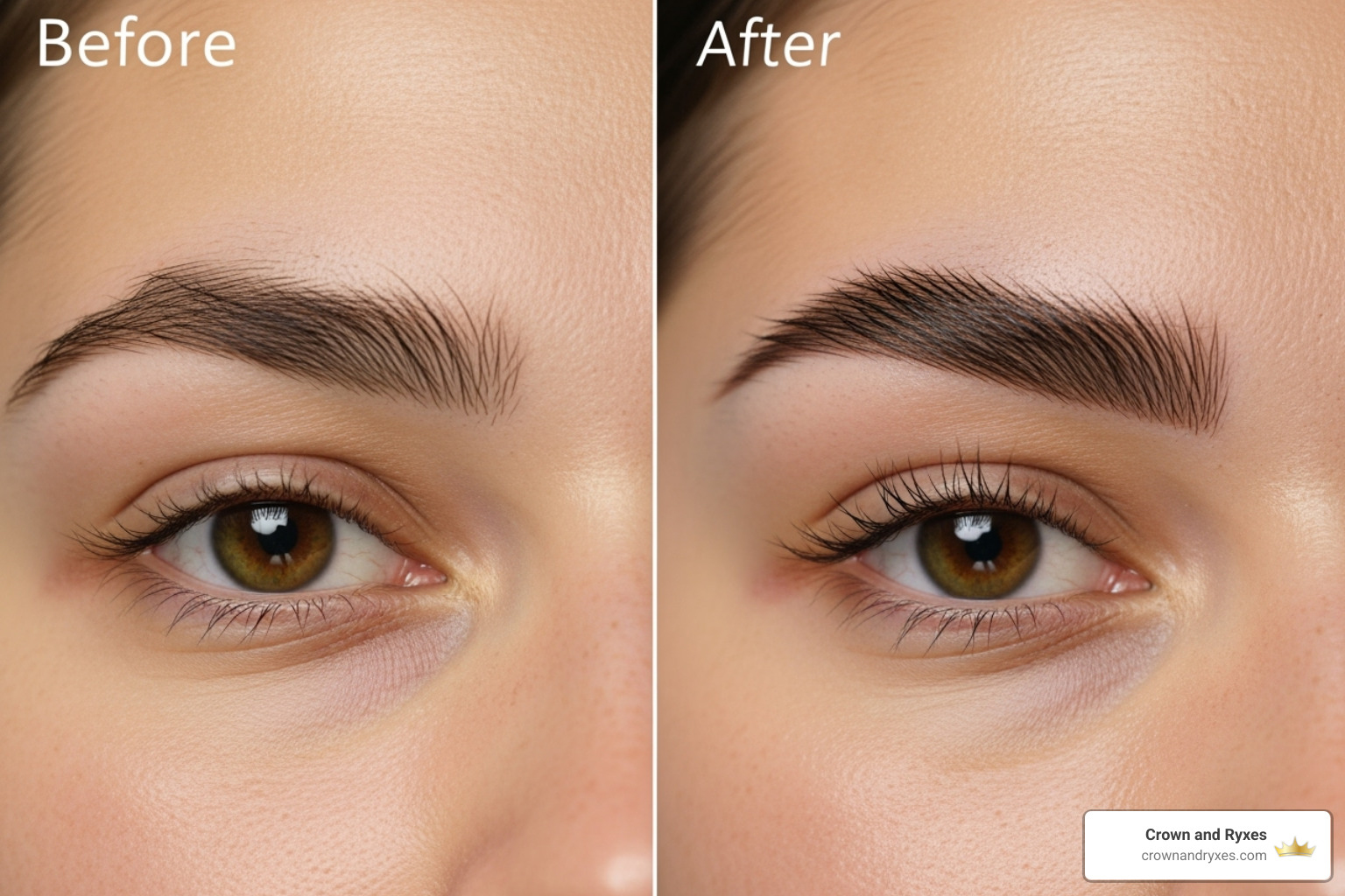 Before-and-after photo of an eyebrow transplant patient from Clermont, FL - do implant eyebrows grow long Before-and-after photo of an eyebrow transplant patient from Clermont, FL - do implant eyebrows grow long