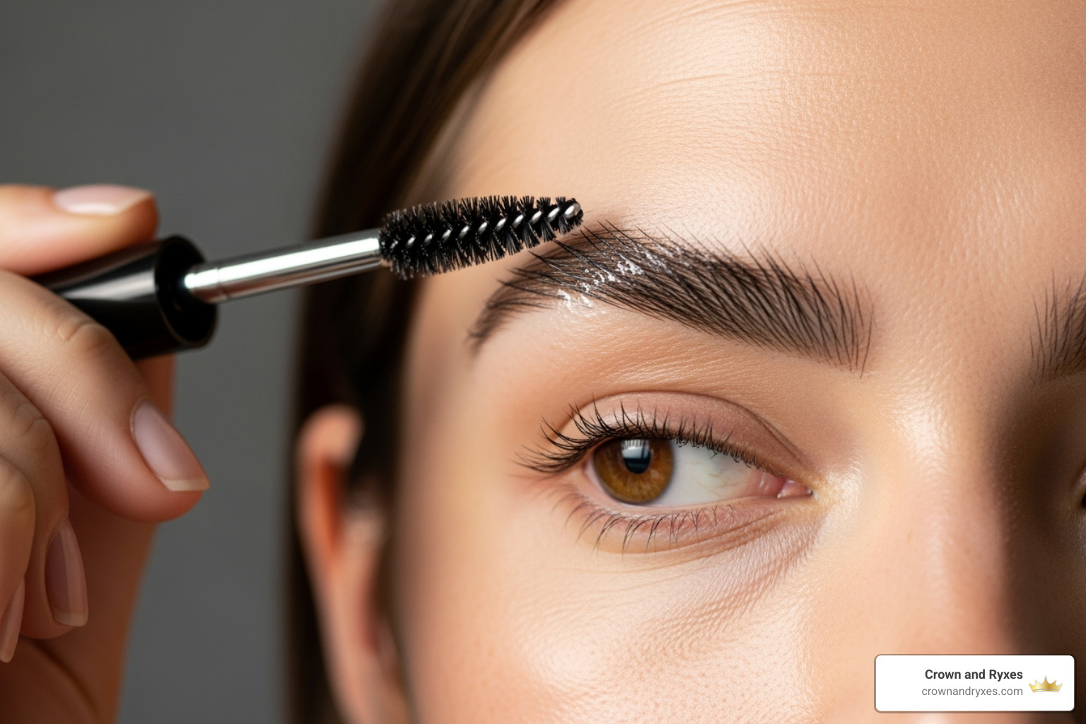 Person applying eyebrow serum - hair and eyebrows