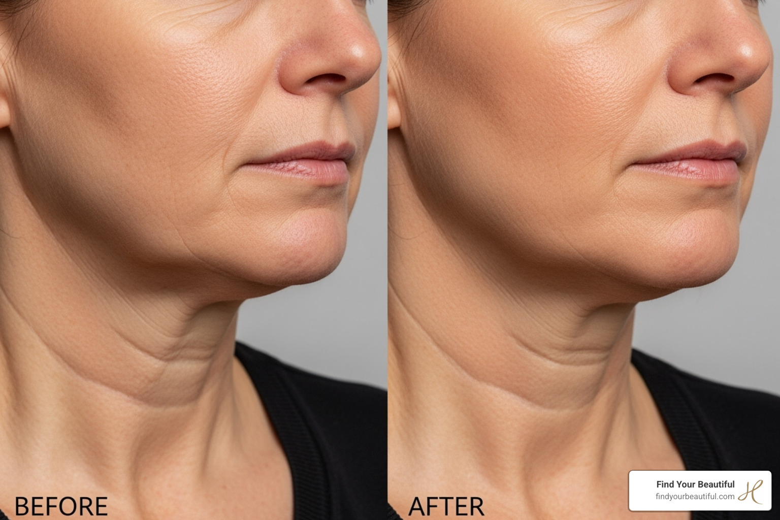 Before-and-after photos for J-Plasma on the lower face and neck - does j-plasma remove wrinkles