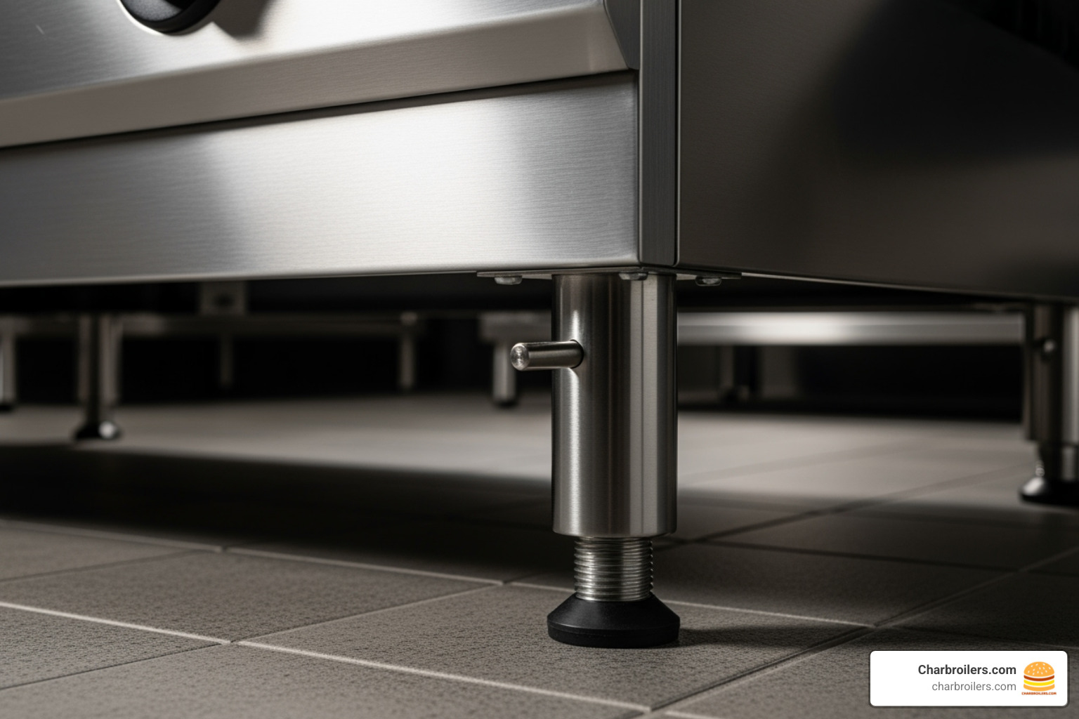 stainless steel finish and adjustable legs - atmg 36