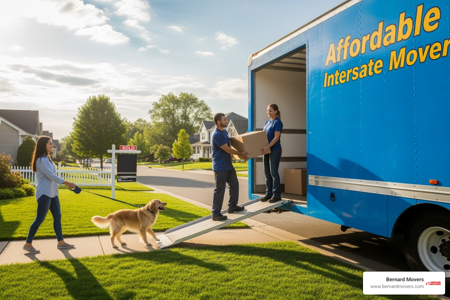 neatly packed and labeled moving boxes - affordable interstate movers