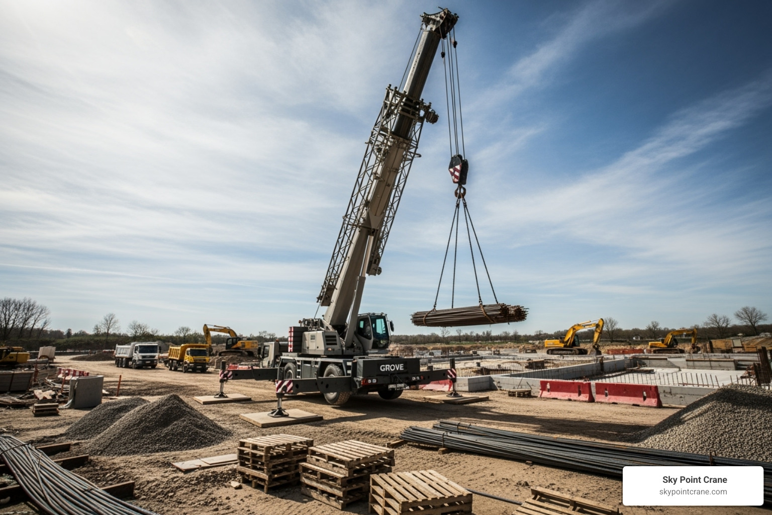 rough terrain crane - heavy-duty crane rental