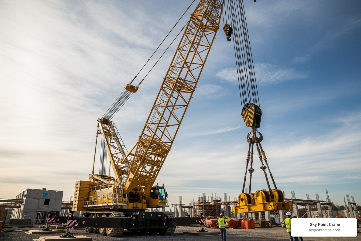 3D lift plan on a computer screen - heavy-duty crane rental