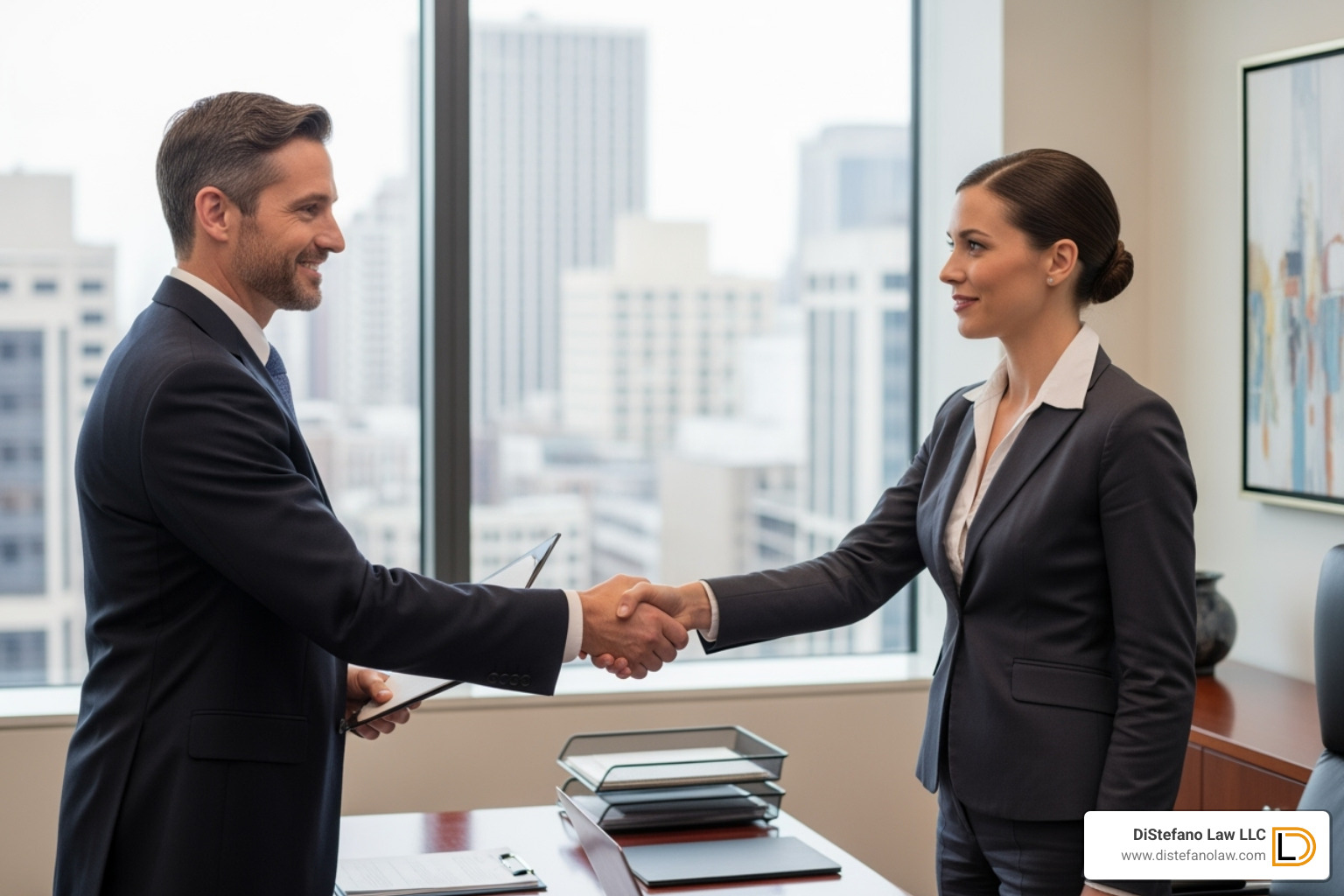 client shaking hands with lawyer - fort lauderdale insurance claim lawyer