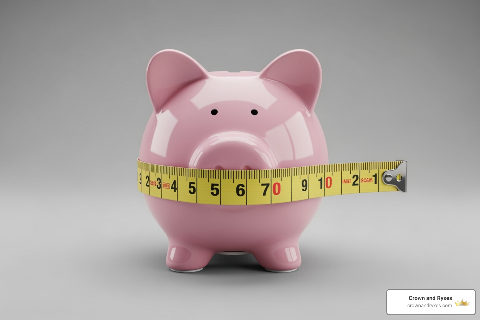 piggy bank with measuring tape - eyebrow hair replacement cost