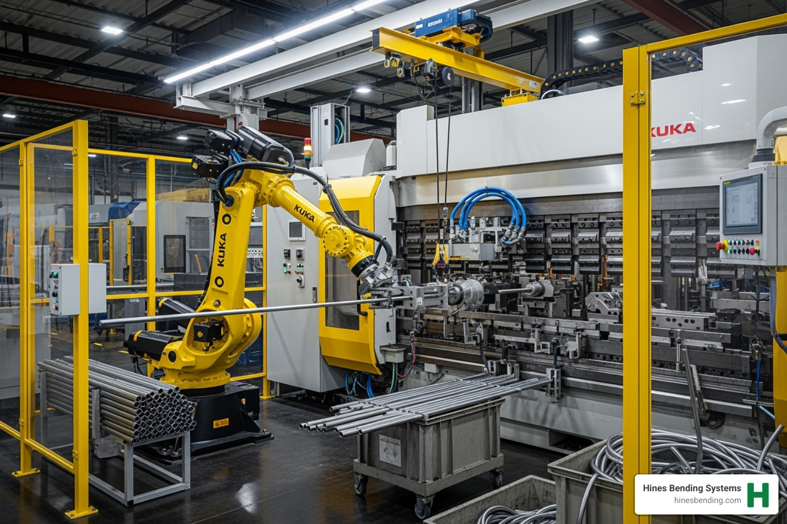 Fully automated Hines robotic bending cell - tube bending machine supplier