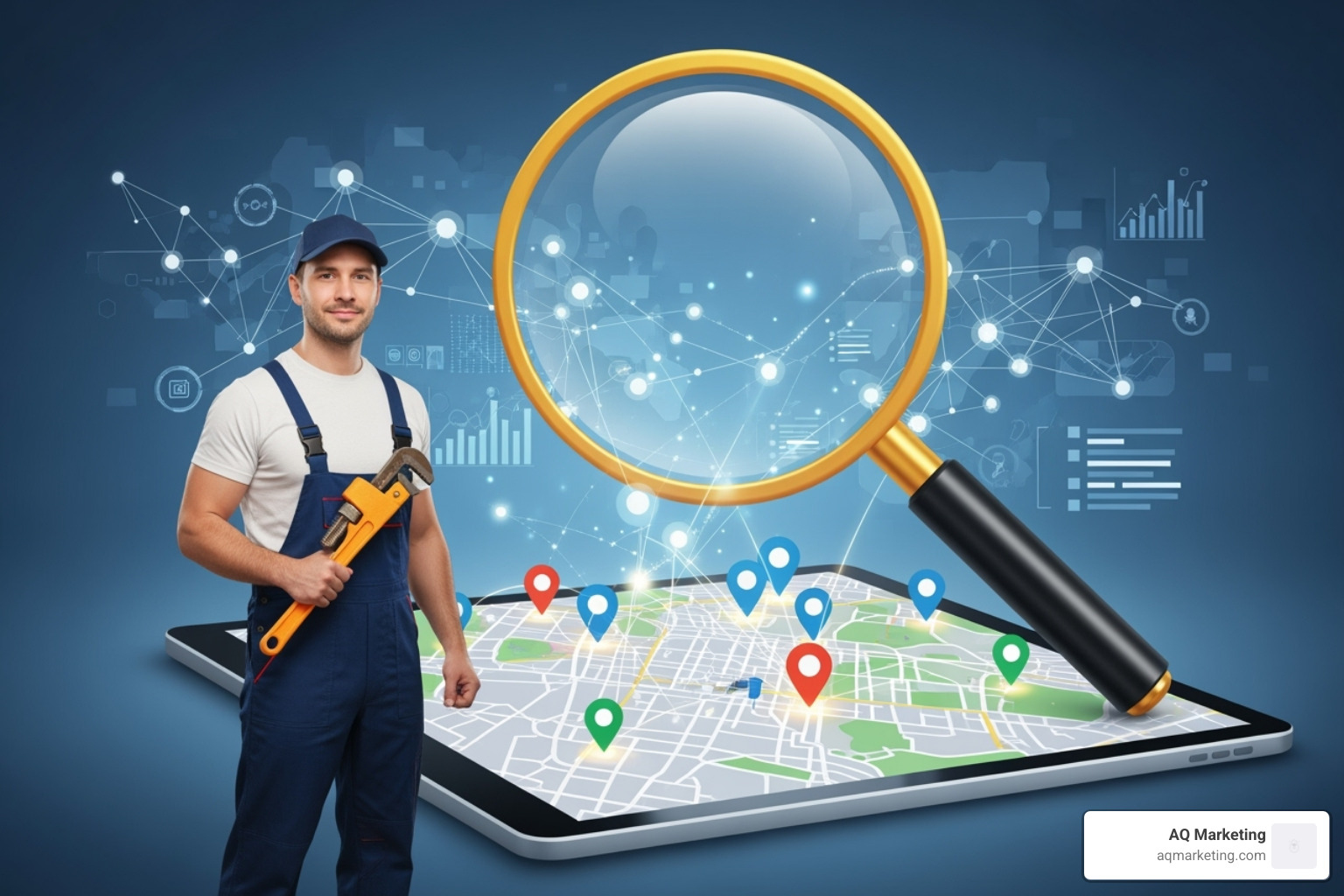 Image of a Google Business Profile listing on a phone screen - Plumber SEO services Image of a Google Business Profile listing on a phone screen - Plumber SEO services