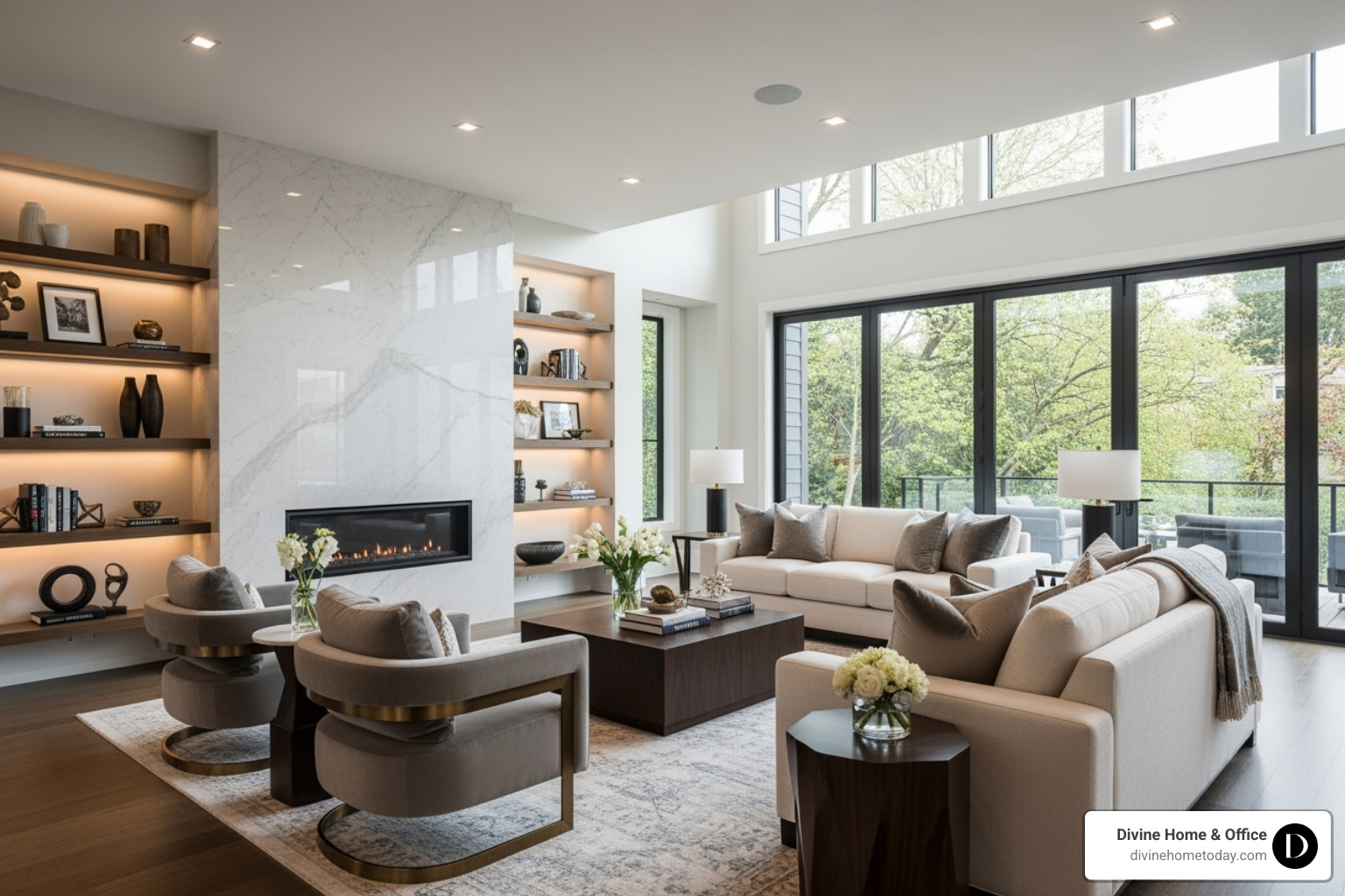 Beautifully staged luxury living room - Denver luxury homes Beautifully staged luxury living room - Denver luxury homes