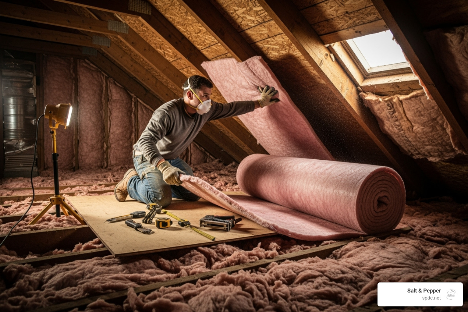 contractor installing attic insulation - grants for energy efficient home upgrades contractor installing attic insulation - grants for energy efficient home upgrades