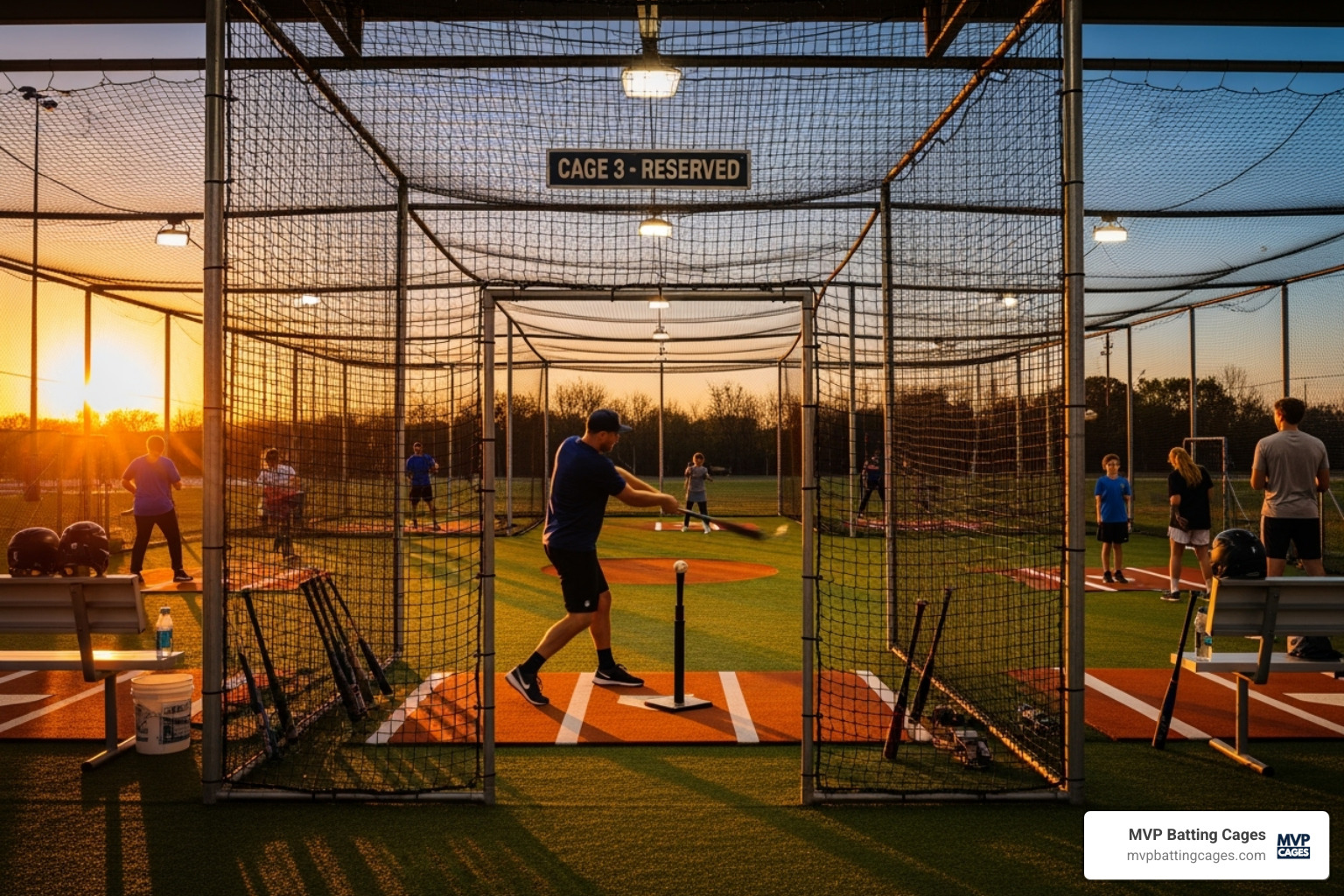 pricing board at a batting cage facility - batting cage rentals