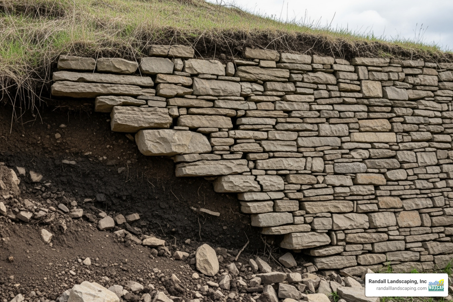 leaning retaining wall - retaining walls contractor