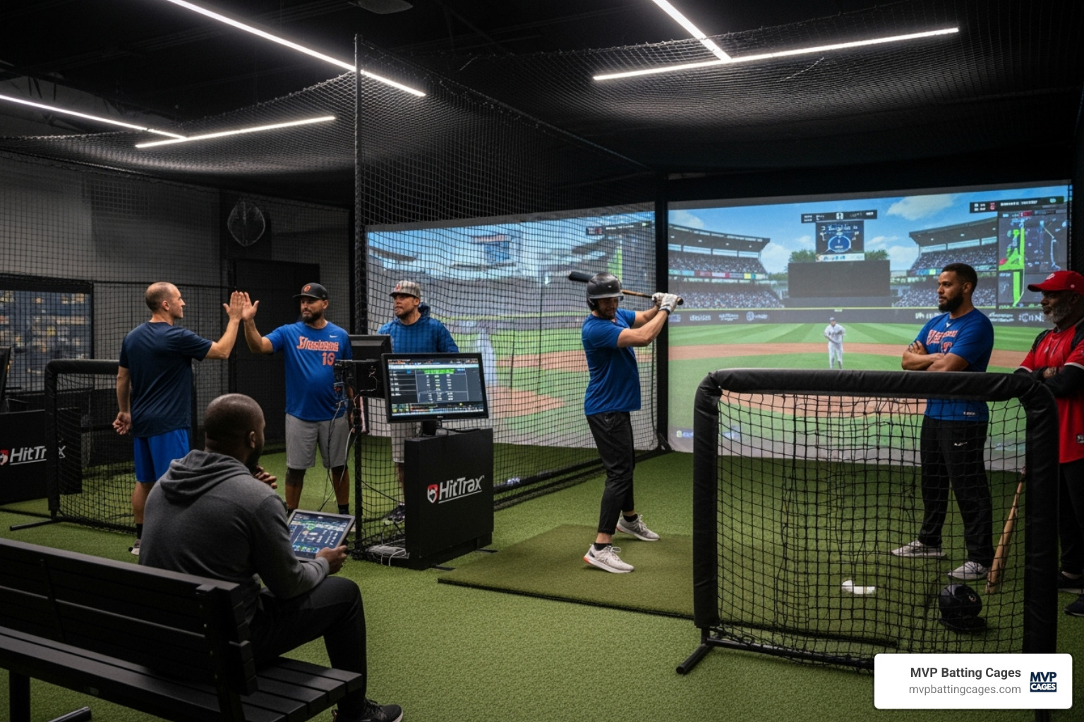 HitTrax data screen showing exit velocity and launch angle - hittrax hitting leagues