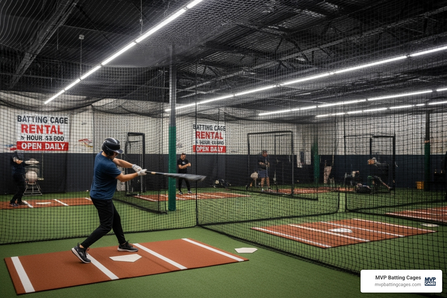 person booking a batting cage session on their smartphone - batting cage rental