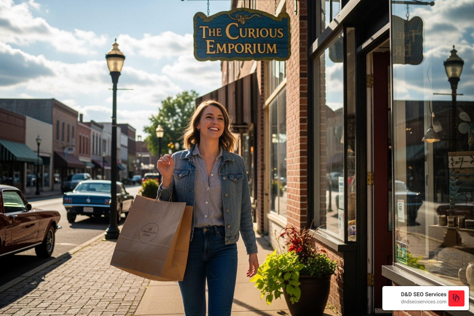 happy customer leaving a local store - The Secrets to Increasing Your Lead Gen with Local SEO happy customer leaving a local store - The Secrets to Increasing Your Lead Gen with Local SEO