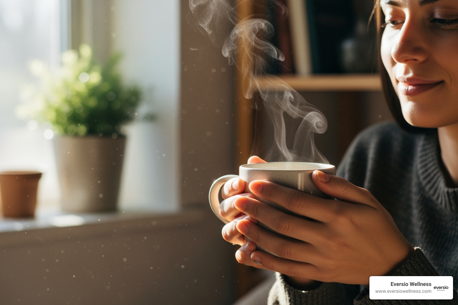 Person enjoying mushroom tea - Brain health supplements
