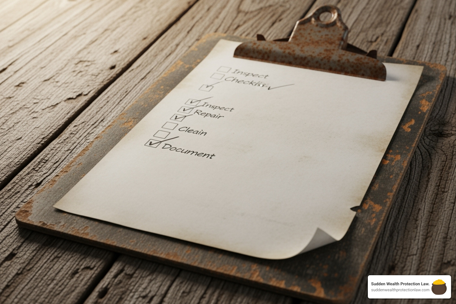 checklist on a weathered clipboard, outlining trustee duties - ilit trust administration checklist on a weathered clipboard, outlining trustee duties - ilit trust administration