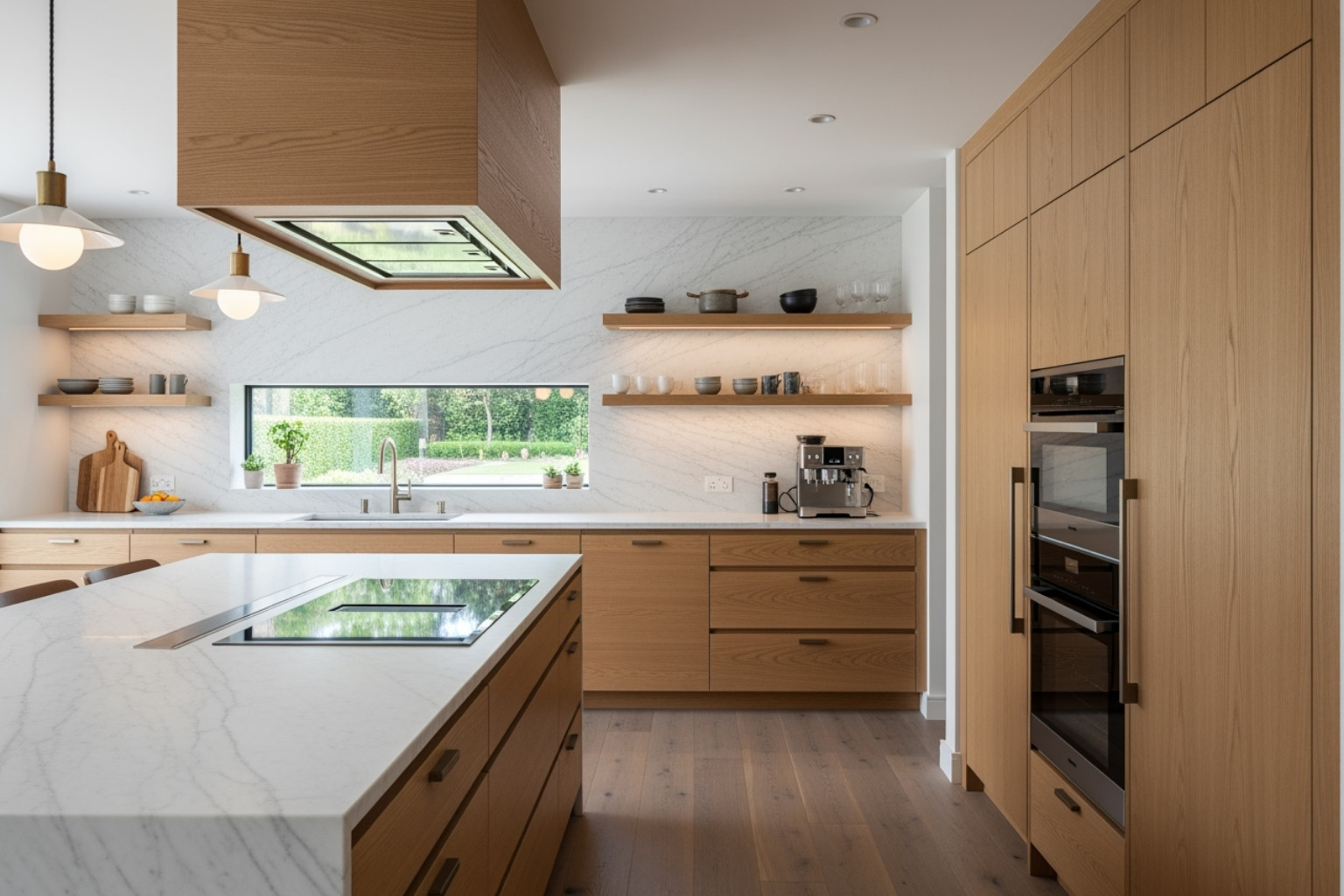 Detailed 3D kitchen design rendering by G&M Craftsman Cabinets; Emphasising the design process, premium material selection, expert craftsmanship, seamless installation, and enduring value - Custom handmade kitchen cabinets